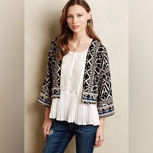 Anthropologie Elevenses Kele embellished kimono